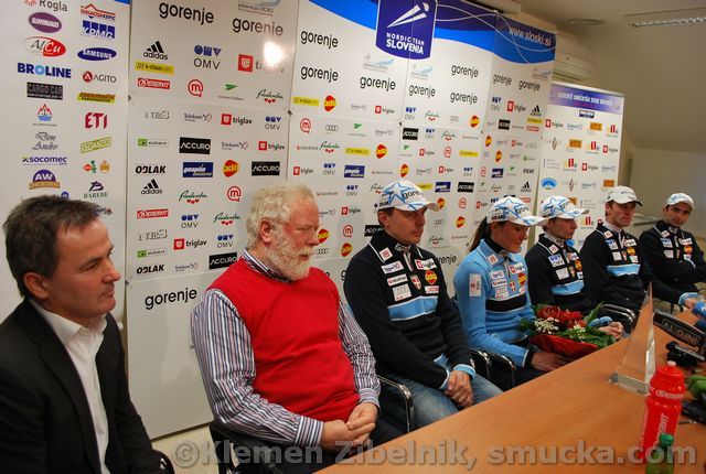 005 Primoz Ulaga, Jaro Kalan, Ivan Hudac, Petra Majdic, Robert Kranjec, Matjaz Zupan, Franci Petek